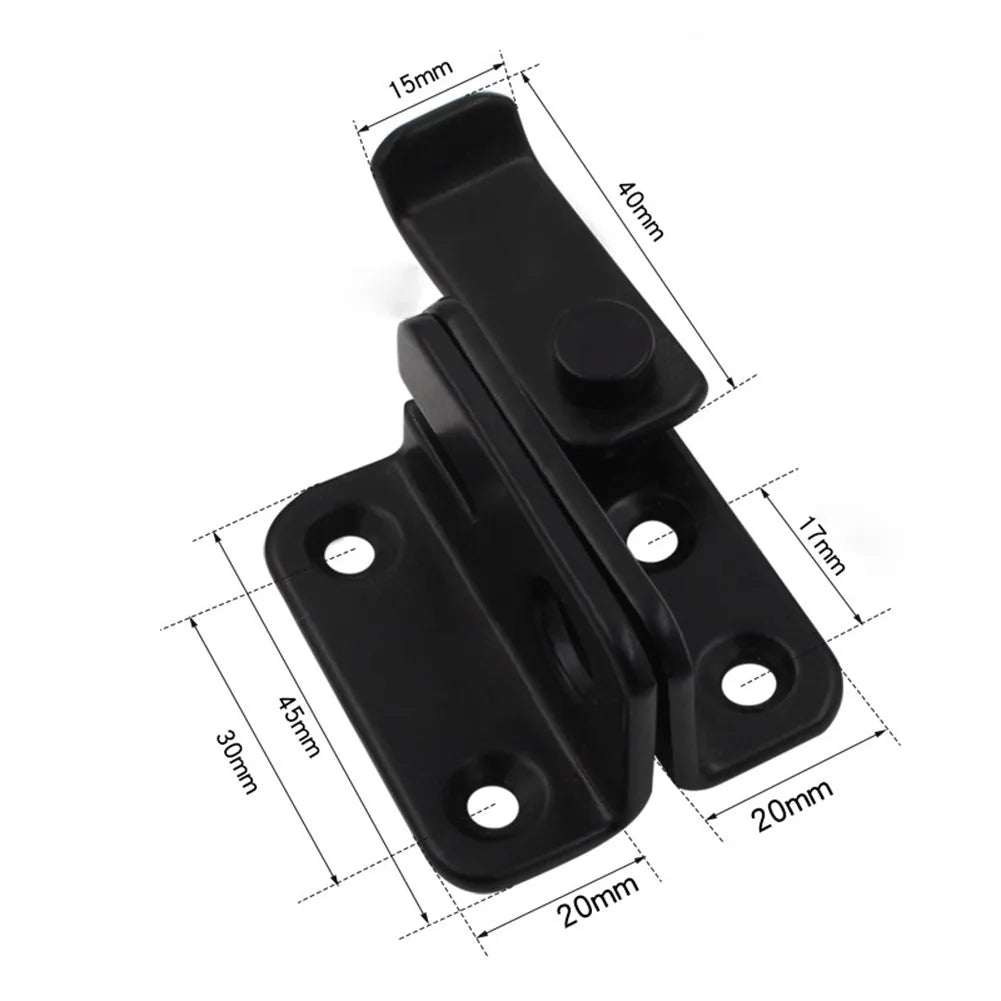 Free-punching Wardrobe Door Bolt Latch Drawer Lock Safety Stainless