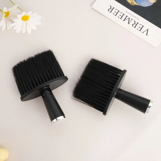 Men Beard Brush Black Handle Soft Nylon Bristles Neck Face Duster Barber Hair Clean Salon Styling Tool for Haircut Grooming Peaceful Pleasures Health and Wellness