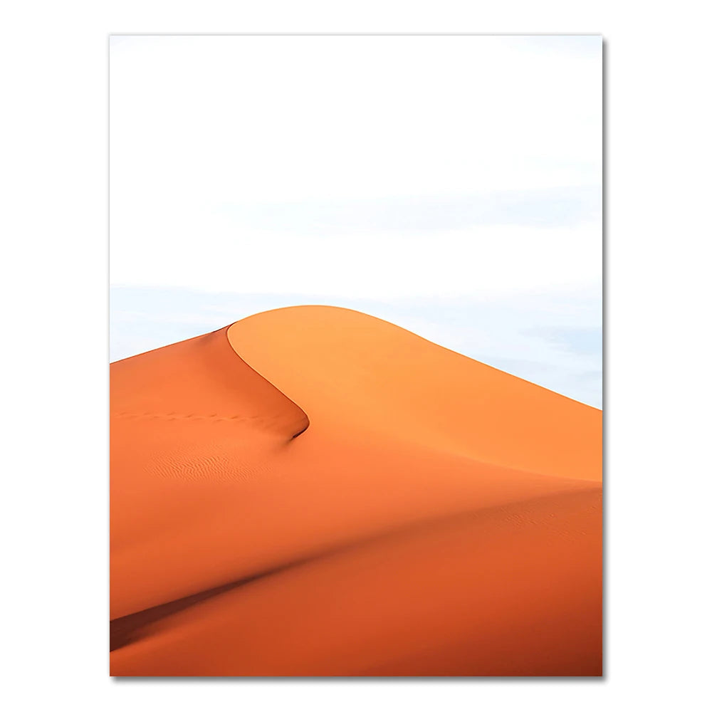 Boho Landscape Wall Art Desert Travel Print Marrakech Poster Camel Canvas Print Painting Wall Picture Living Room Moroccan Decor Peaceful Pleasures Health and Wellness 2522-02 20x30cm