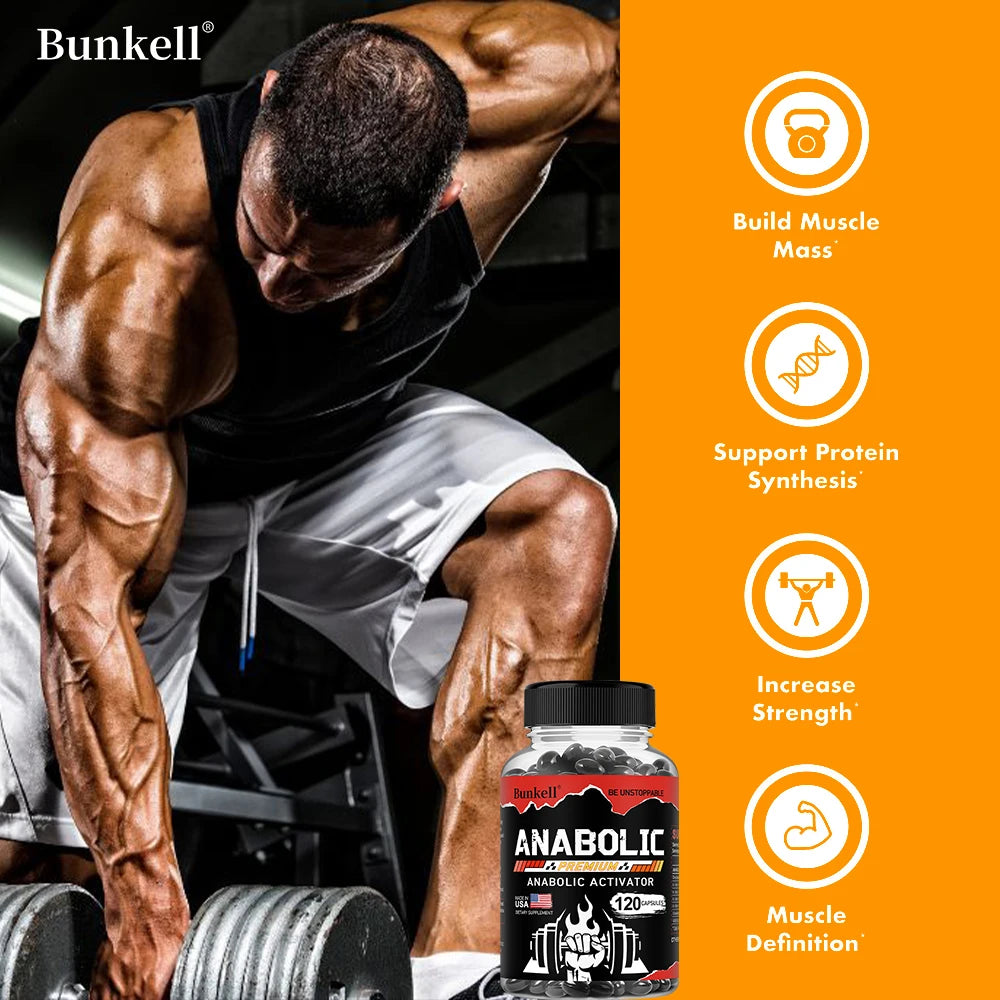 Men’s Muscle Builder Capsules - Lean Muscle Growth, Strength, Endurance & Recovery, Anabolic Activator, 30/60/120 Capsules Peaceful Pleasures Health and Wellness