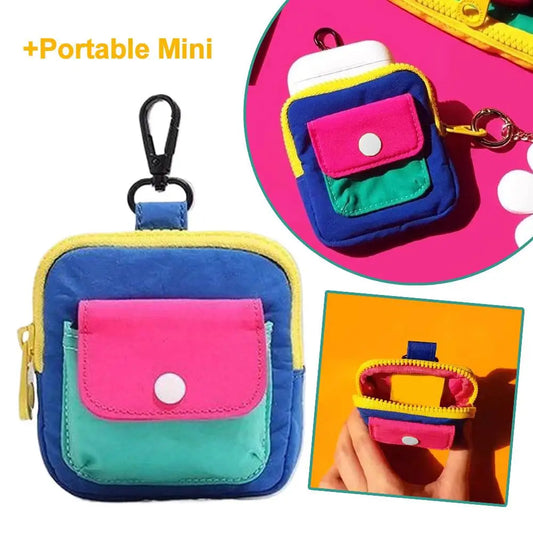 Cute Mini Coin Purse Keychain | Colorful Zipper Wallet Pendant Mini Coin Purse Keychain Peaceful Pleasures Health and Wellness