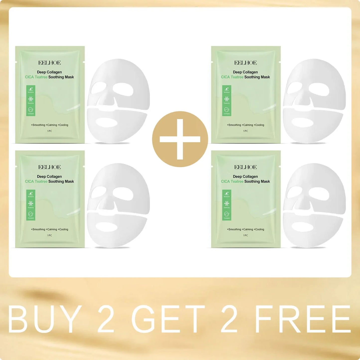 EELHOE Collagen & Centella Asiatica Face Hydration Mask Peaceful Pleasures Health and Wellness Buy2pcs for2pcs Free