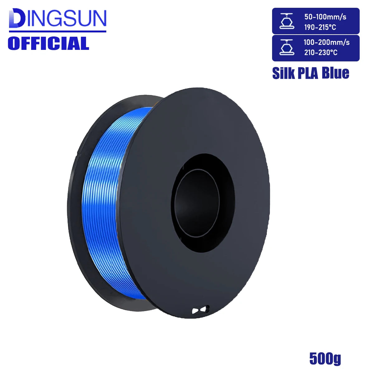 DINGSUN 3D Silk PLA+ Filament 1.75mm Multicolor 200g–1kg Spool