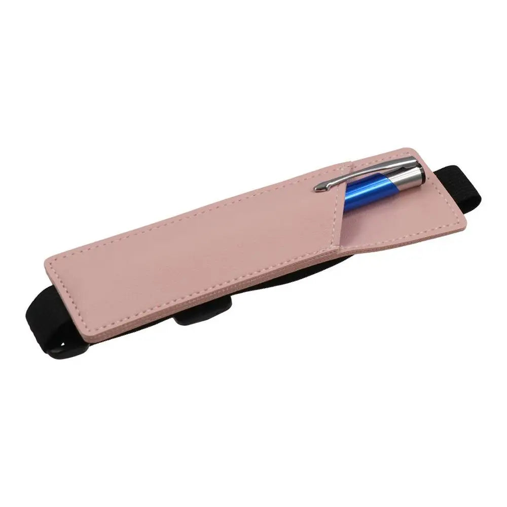 PU Leather Elastic Band Pen Holder Colorful Portable Pen Sleeve Pouch Easy To Store Detachable Pencil Holder Case for Notebook Peaceful Pleasures Health and Wellness