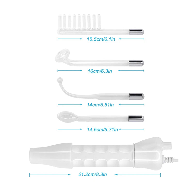 Portable Handheld 4 in 1 Skin Tightening Wrinkles Remover Therapy Puffy Eyes Care High Frequency Facial Wand Peaceful Pleasures Health and Wellness