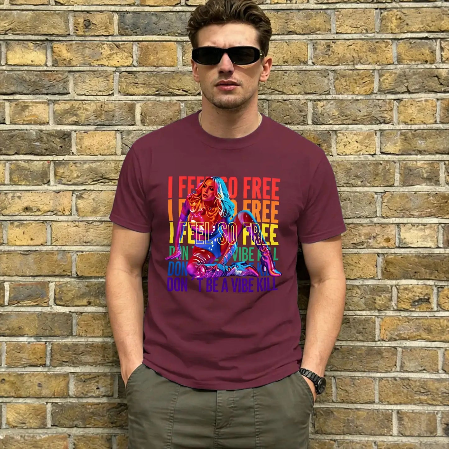 Madonnas Confessions II Album 2026 100% Cotton T-Shirt For Mens Beach Y2K Funny T-Shirts O Neck Harajuku Tees Plus Size Clothes Peaceful Pleasures Health and Wellness Burgundy 6XL