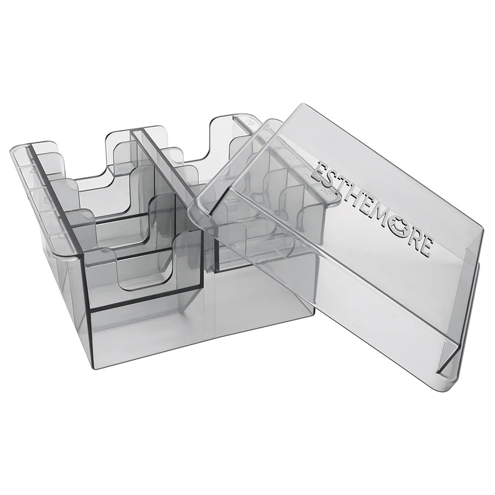 8 Grids Desktop Limit Comb Storage Box Comb Storage Case Clipper Comb Holder Hair Clipper Rack for Hair Salon Tool Transparent Peaceful Pleasures Health and Wellness