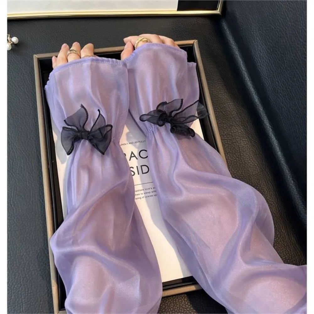 Women's UV Protection Ice Silk Arm Sleeves – Bow Fairy Style