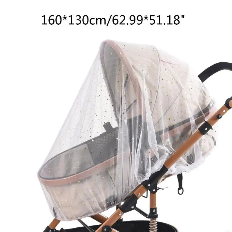 Baby Stroller Mosquito Net | Star & Flower Pattern, 160x130cm