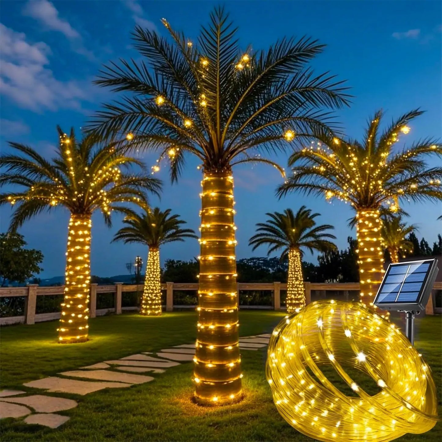 Solar String Lights Outdoor Waterproof LED Rope – 12m/7m