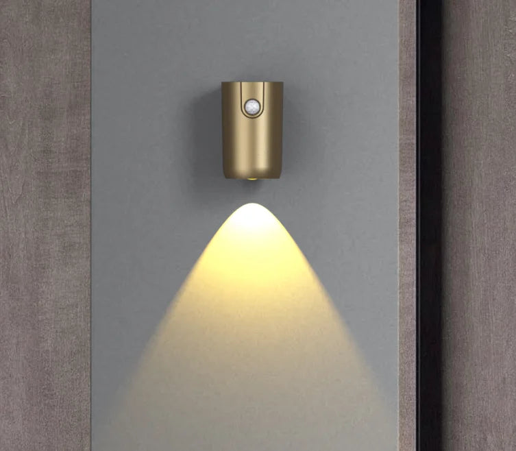 USB Charging Magnetic Induction Door Human Sensing Spotlights Lamp The Atmosphere Aisle Decorative Door Wall Lamp Peaceful Pleasures Health and Wellness Golden 3000K-4000K-6500K 0-5W