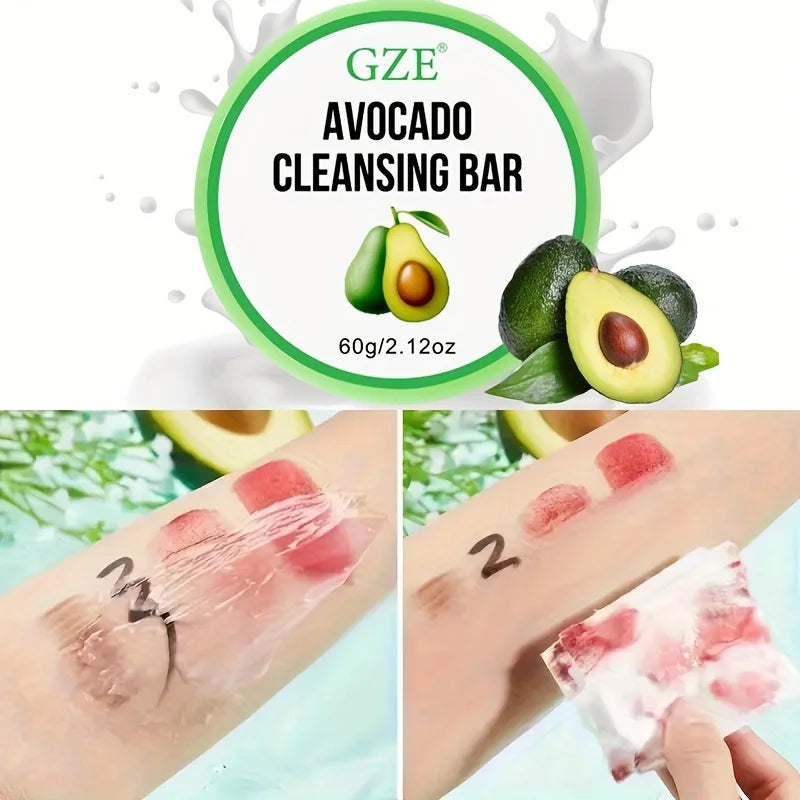 GZE Avocado Cleansing Balm Soap – pH-Balanced Makeup Remover Bar