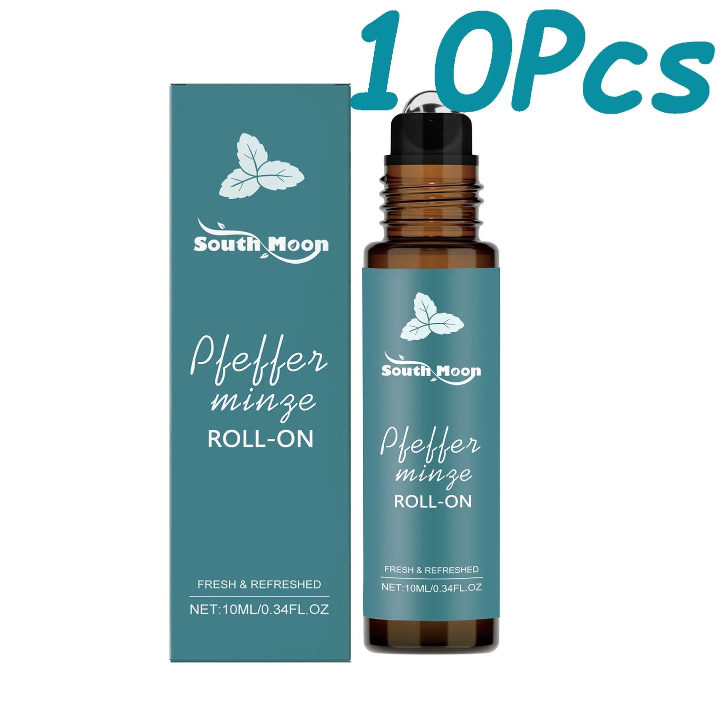 Peppermint Roll-On Essential Oil – Stress Relief & Massage