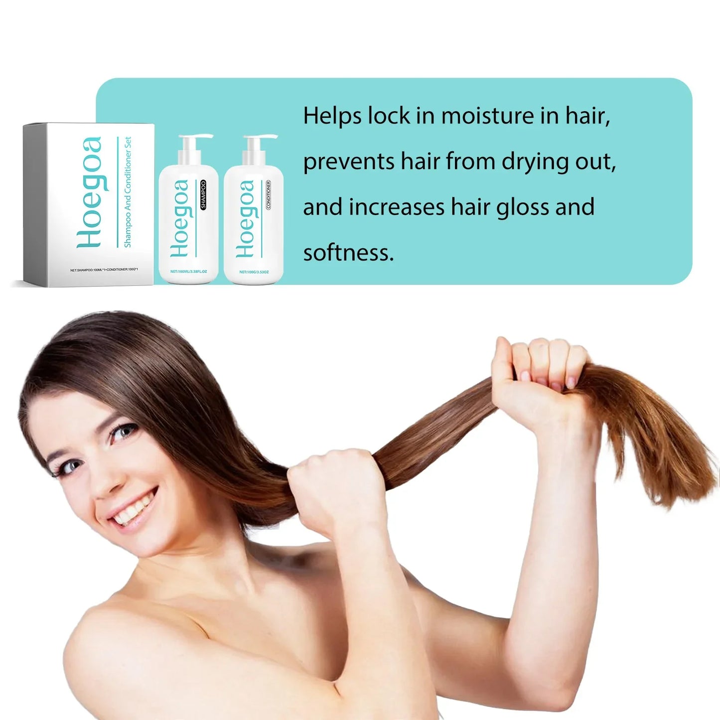 HOEGOA Shampoo & Conditioner Set – Moisturize & Repair All Hair