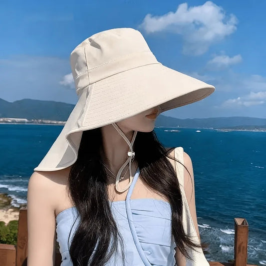 Wide Brim Sun Hat UV Protection Face Neck Cover | Unisex Wide Brim Sun Hat Peaceful Pleasures Health and Wellness