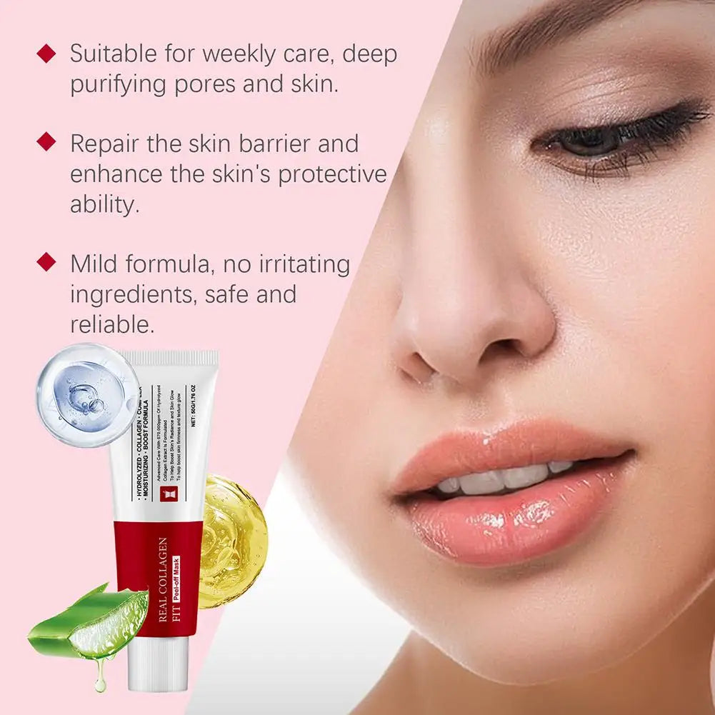1/2PCs Moisturizing Collagen Night Wrapping Mask Elasticity Hydration Collagen Peel off Face Mask For Glowing Skin Face Care Peaceful Pleasures Health and Wellness