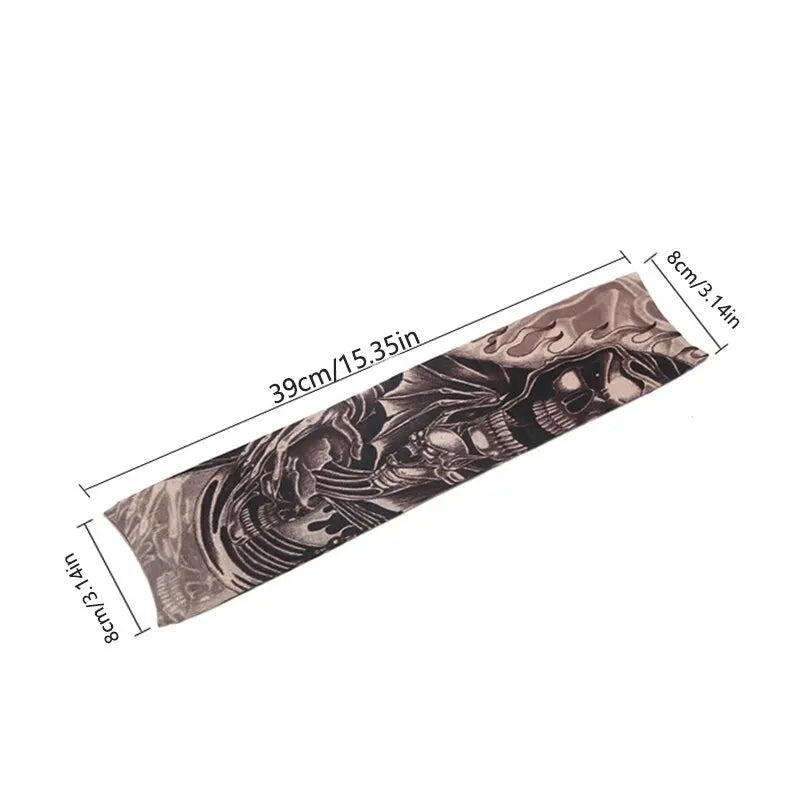 Tattood Sleeve With Floral Arm Tattoo Seamless Outdoor Cycling Tattoo And Sun Protection Sleeve 1pc Tattoo Sleeve Sleeve Sunscre Peaceful Pleasures Health and Wellness