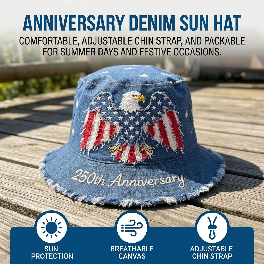 250 Anniversary Edition Sun-Protection Fishing Hat Lightweight Adjustable Outdoor Cap for Men and Women Peaceful Pleasures Health and Wellness