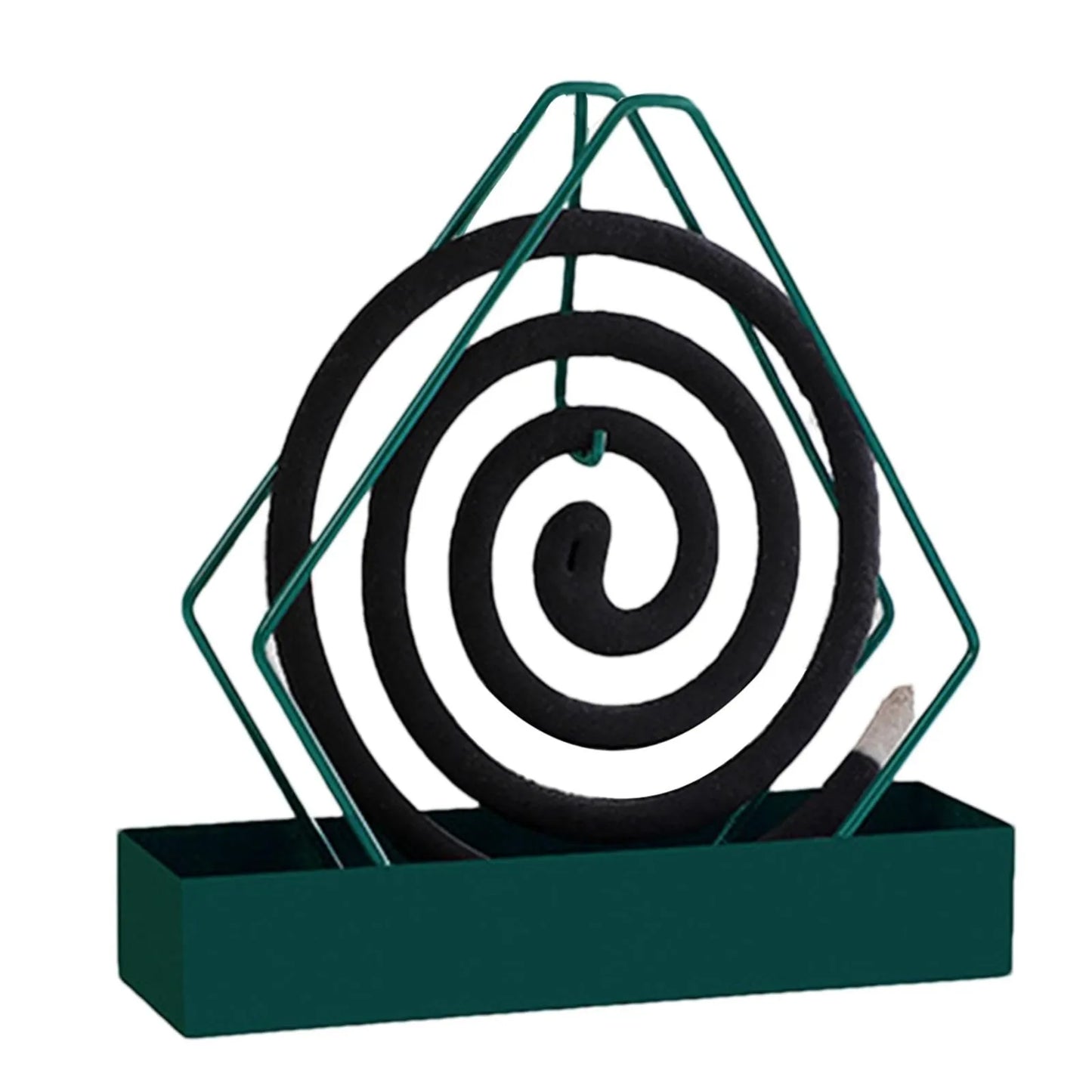 With Tray Mosquito Coil Holder Iron Anti-Mosquito Mosquito Incense Rack Ornaments Flower shape Mosquito Repellent Peaceful Pleasures Health and Wellness Green 1