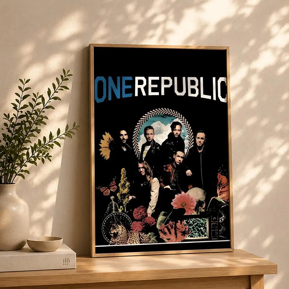 OneRepublic Band Poster – HD Self-Adhesive Waterproof Wall Art Music Band Poster Peaceful Pleasures Health and Wellness White9 30X40cmNoframe