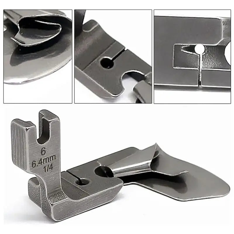 A36T-3Pc Hem Pull Tube Silk Chiffon Skirt Crimping Presser Foot Flat Car Arc Curling Presser Foot 1/8Inch+3/16Inch+1/4Inch Peaceful Pleasures Health and Wellness