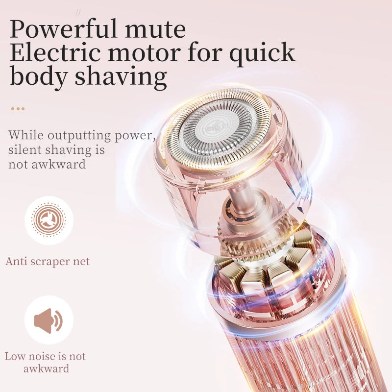 Electric Shaver for Women Female Epilator Electric Hair Removal 2 in 1 Woman's Razor for Body Legs Face Mustache Bikini Trimmer Peaceful Pleasures Health and Wellness