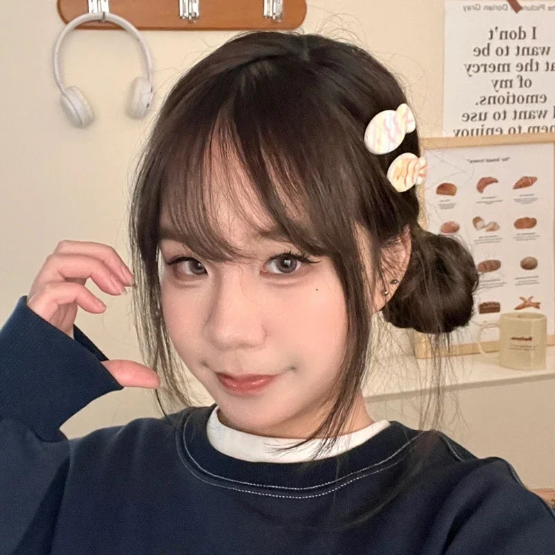 Colorful Little Fish Hair Clip Set Sweet and Girlish Cute Bangs Side Clips Versatile Student Hairpin Cartoon Hair Accessories Peaceful Pleasures Health and Wellness
