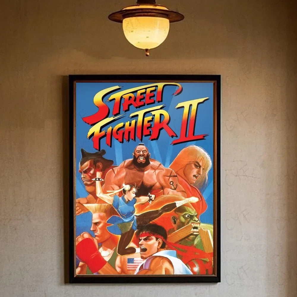 Street Fighter Canvas Wall Art Print | Gaming Poster Decor