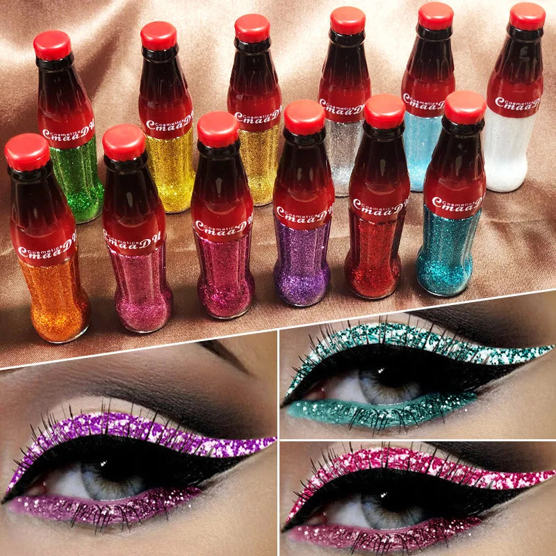 Waterproof Glitter Eyeliner and Eyeshadow Stick Set - Vibrant, Long-Lasting Colors for Flawless Eye Makeup, Ideal for Parties an Peaceful Pleasures Health and Wellness
