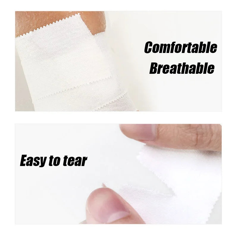 4 Rolls 3.8cm×9.1m Black White Cotton Tape Sports Tape Self-Adhesive Bandage Breathable Flexible Fabric Non Woven Bandage Peaceful Pleasures Health and Wellness