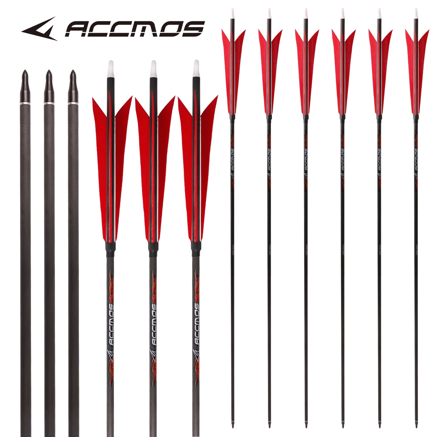 True Feather Arrow ID6 2 Pure Carbon Target Shooting Hunting Training