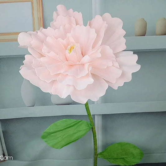 New 50CM PE Foam Rose Flower Photo Props Giant Peony False Flower Wedding Decoration Stage Party Supply Background Wall Peaceful Pleasures Health and Wellness