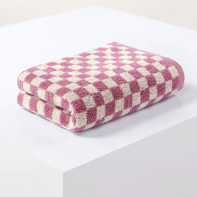 Battilo Plaid 100% Cotton Bath Towel Set – Soft & Absorbent