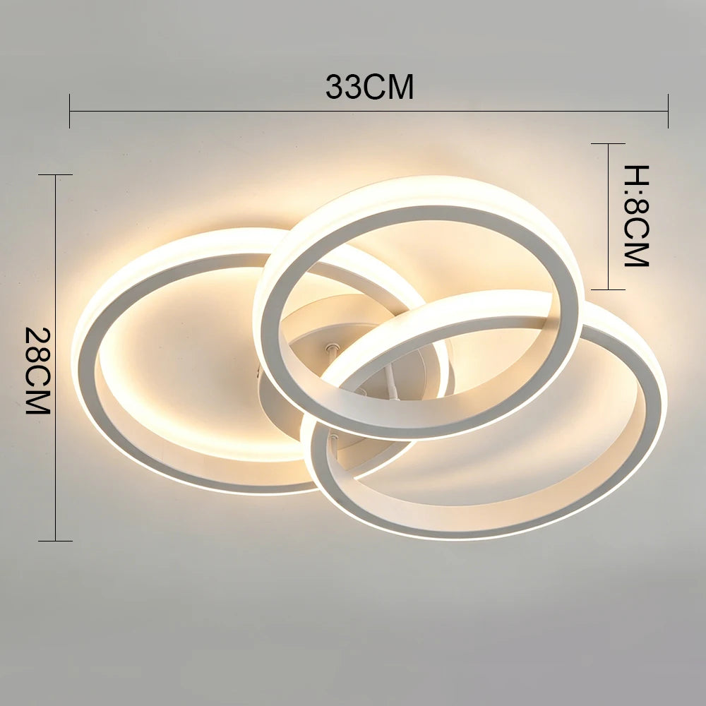 RUNTOIN Modern LED Ceiling Light 3-Color Surface Mount