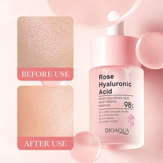 BIOAQUA Rose Hyaluronic Acid Facial Essence 30ml – Hydrating Serum Facial Essence Serum Oasis Select Default Title