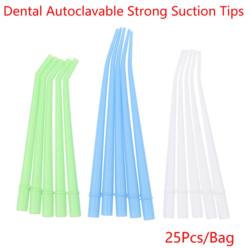 25Pcs Disposable Dental Saliva Ejector for Clinics Peaceful Pleasures Health and Wellness
