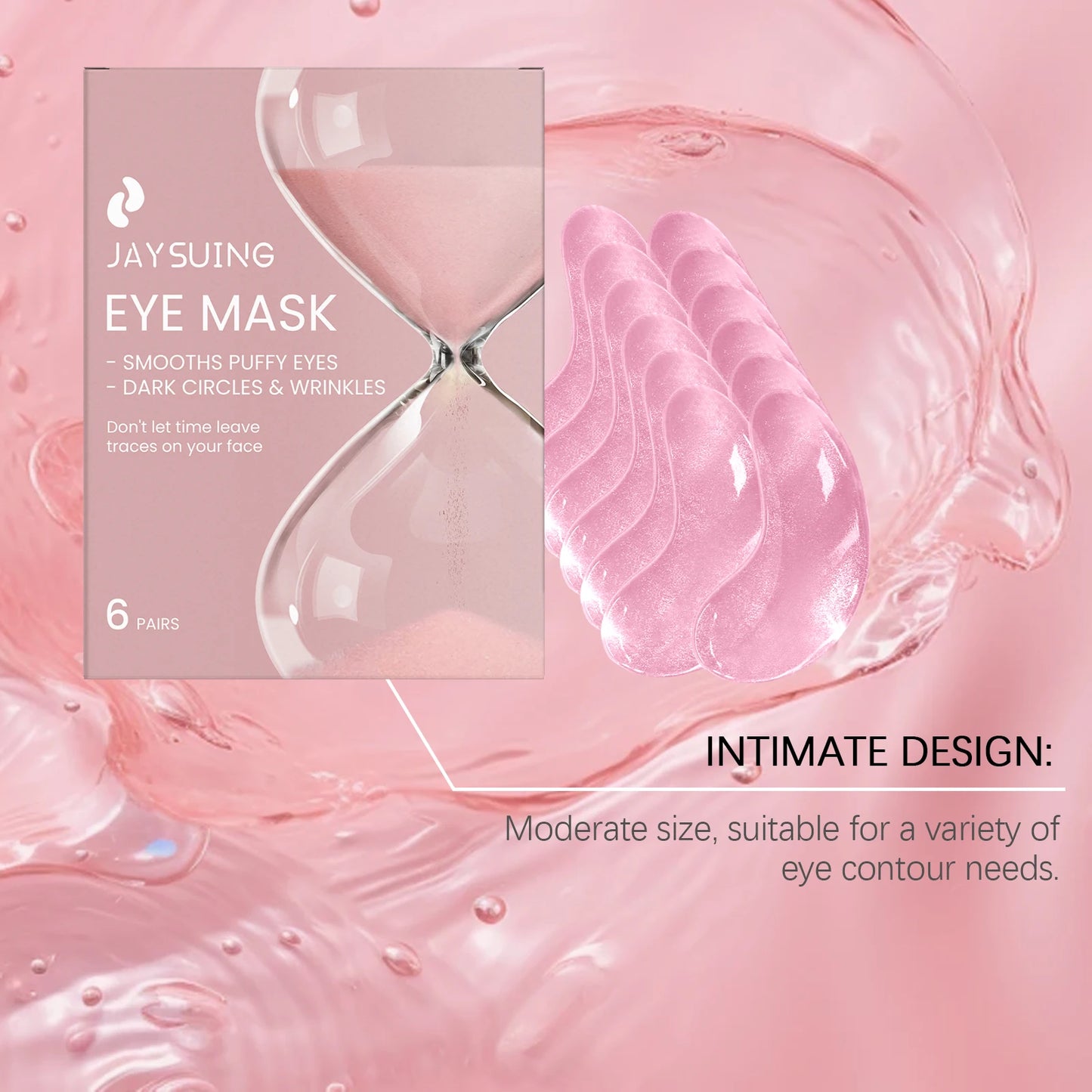 Jaysuing Hyaluronic Acid Eye Patches – Moisturizing | 6 Pairs