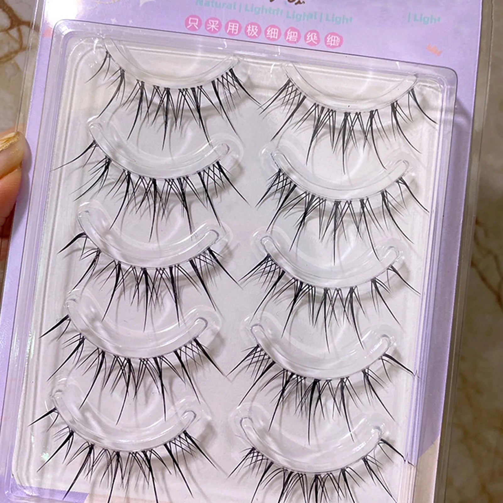5 Pairs Sunflower Wispy False Eyelashes – Anime Manga Lashes False Eyelashes Peaceful Pleasures Health and Wellness