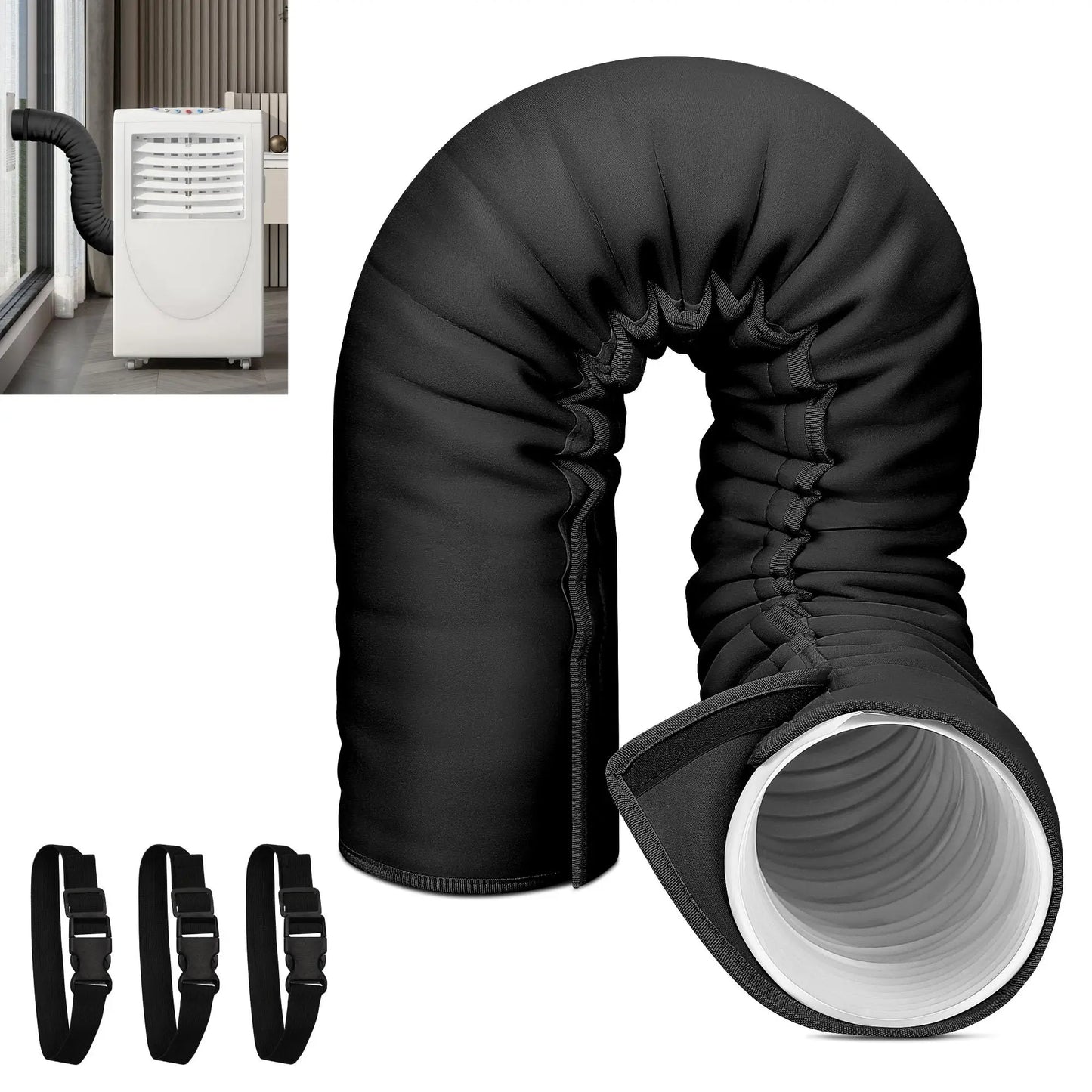 Portable AC Hose Insulation Sleeve | Exhaust Duct Cover Wrap