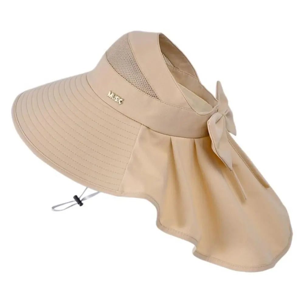 Women's Wide Brim UV Sun Hat – Ponytail & Neck Cover