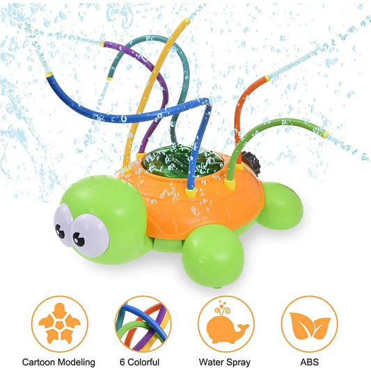 Kids Spinning Turtle Water Sprinkler | Outdoor Summer Toy Kids Water Sprinkler Peaceful Pleasures Health and Wellness