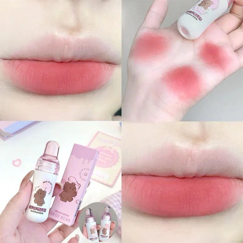 Gege Bear Matte Velvet Lip Glaze – Waterproof Long-Lasting