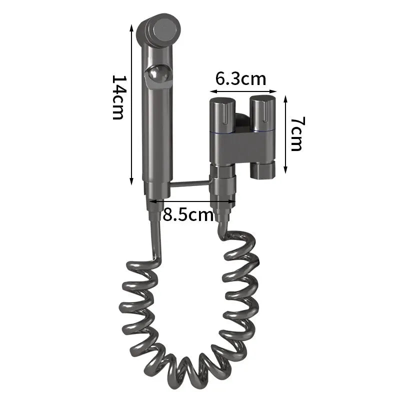 Wall-Mounted Bidet Sprayer | Double Outlet Angle Valve