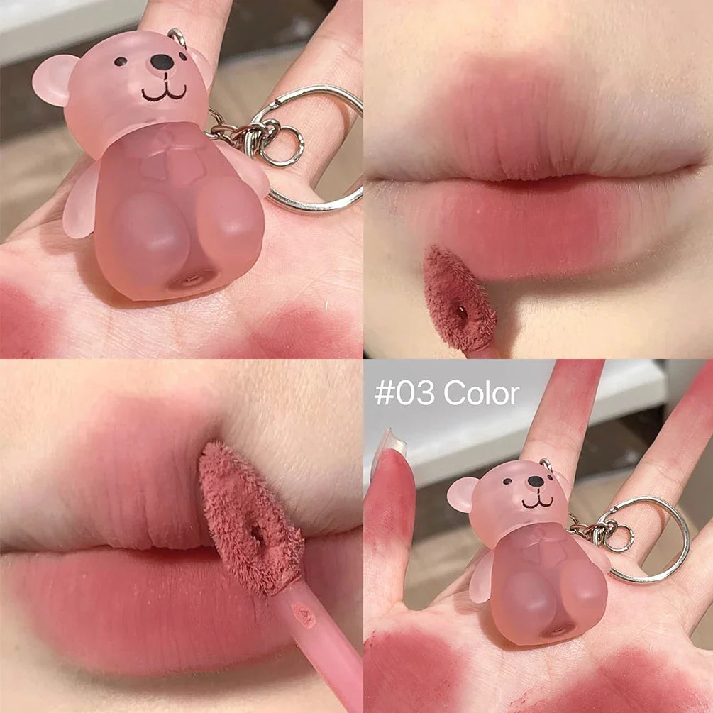 Art Value Cute Bear Lip Mud – Matte Velvet Waterproof Lip Gloss