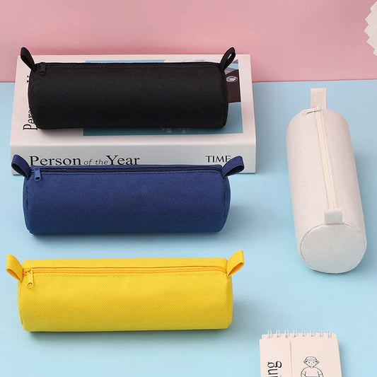 Bview Art Cartoon Cylinder Pencil Case Large Capacity Cute Stationery Peaceful Pleasures Health and Wellness