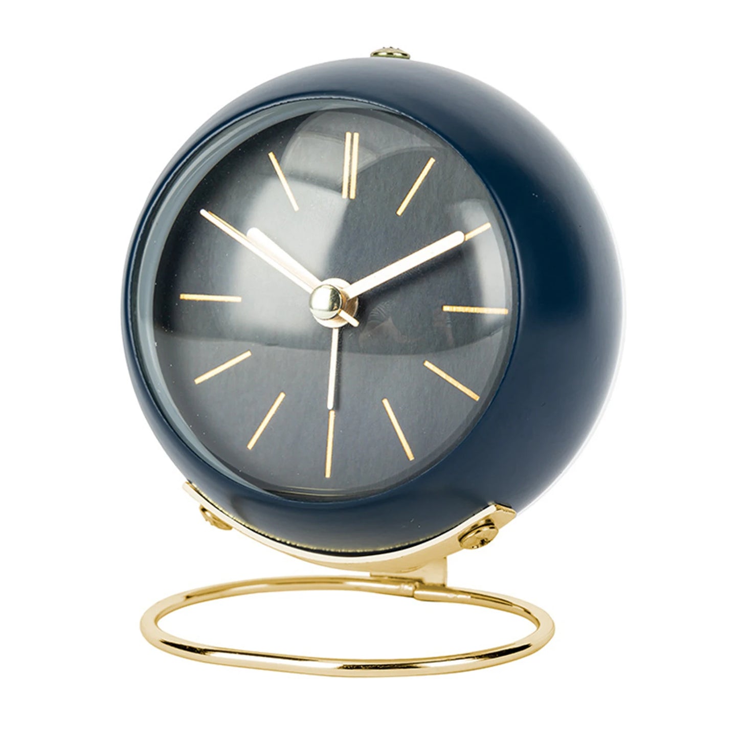 Silent Analog Alarm Clock with Night Light – Compact & Portable