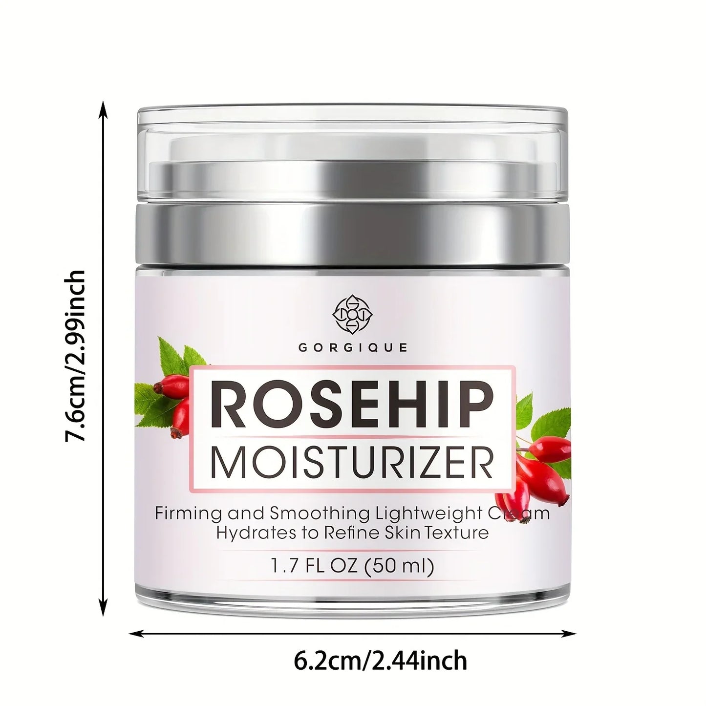 GORGIQUE Rosehip Glow Moisturizer – Face, Neck & Décolleté
