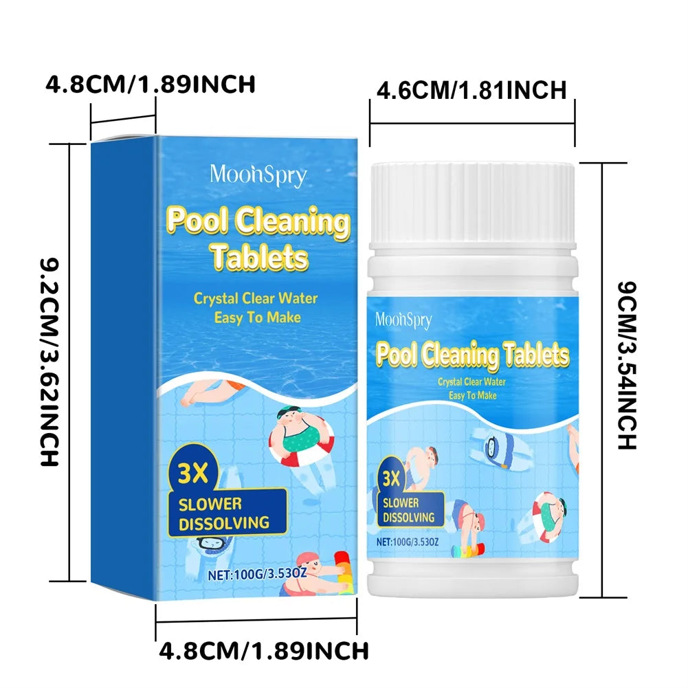 Pool Cleaning Tablets – Chlorine, Algaecide & Clarifier | All Pools