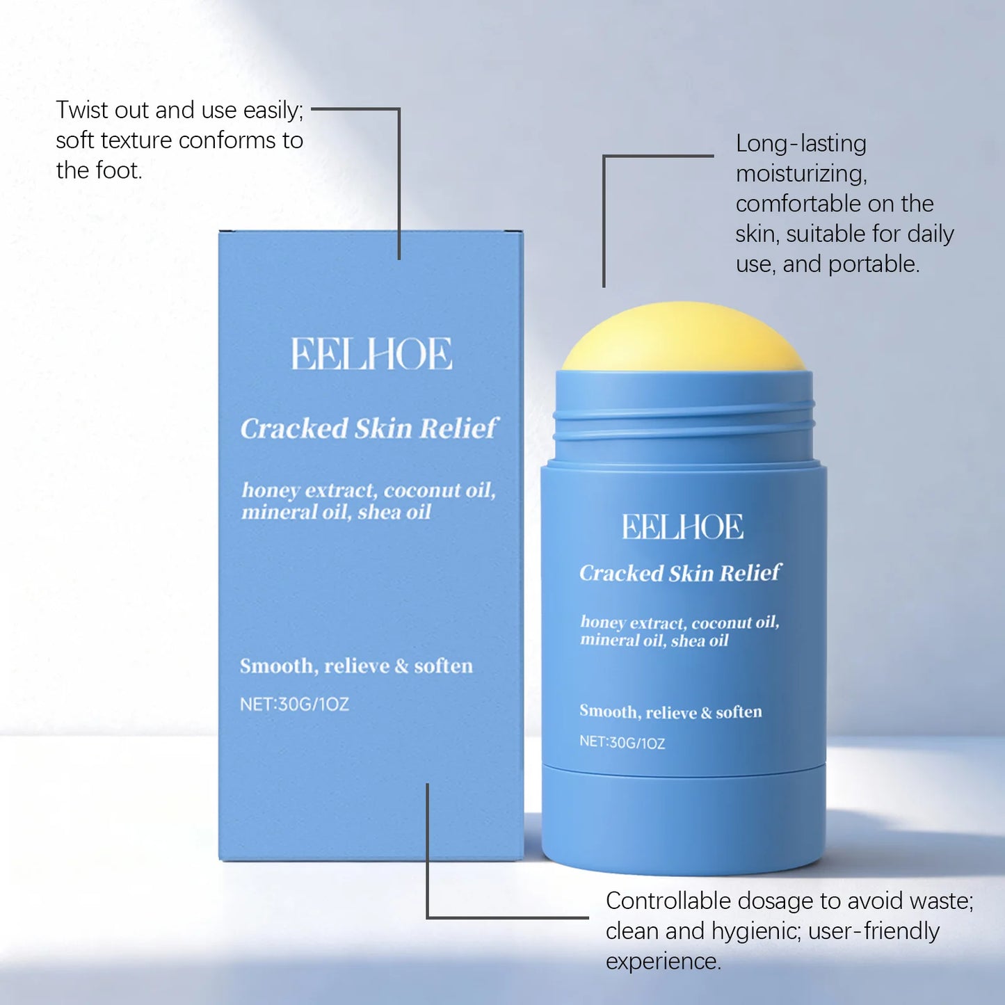Foot Moisturizing Balm Stick – Softening & Exfoliating Care
