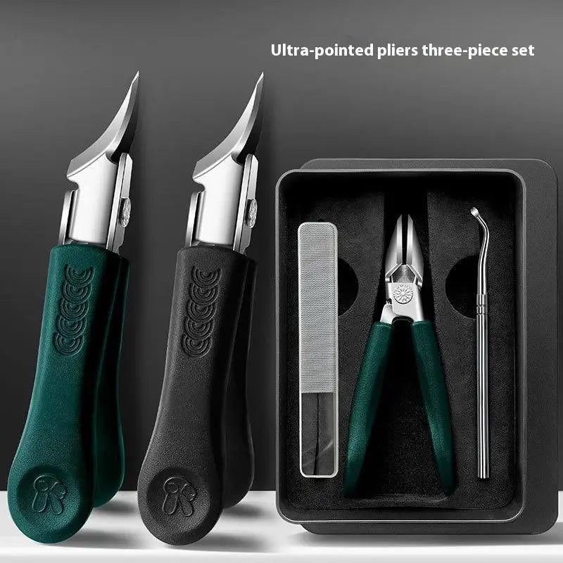 Super Slanted Pointed Nail Clippers Anti-Splash Thick Nail Clipper Toenail Pliers Nail Scissors Toenail Pliers Nail Care Tools Peaceful Pleasures Health and Wellness
